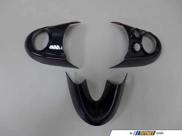 ECS Multifunction Steering Wheel Covers Black Gloss - Set Of 3 BM126-MI14BK-1