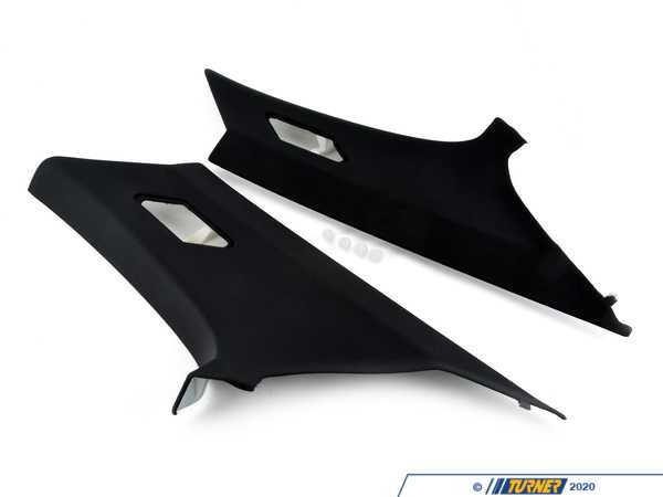 Genuine BMW "C" Pillar Cover Kit - Black 51432699060KT