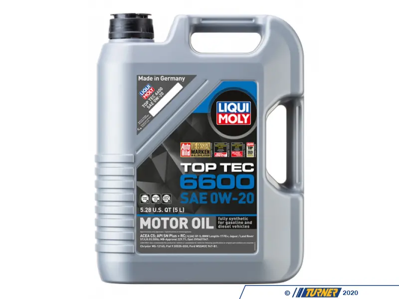 メンテナンス LIQUI MOLY TOP TEC 6600 0W-20 5L 22046 - Liqui-Moly TOP TEC 6600 0W-20 - 5 Liters | Turner Motorsport
