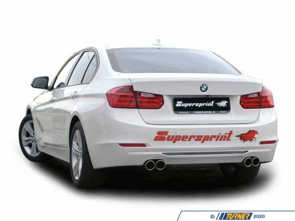 Supersprint Supersprint CatBack Exhaust System With Performance Muffler - Non-Resonated Center Sections - 80mm Tips - Manual Trans - F30 N20 F30N20CAT2KT