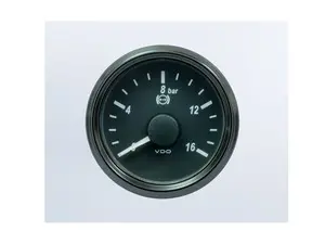 SingleViu 52mm 16bar Brake Pressure Gauge. 0-4.5V sender required. - Priced Each