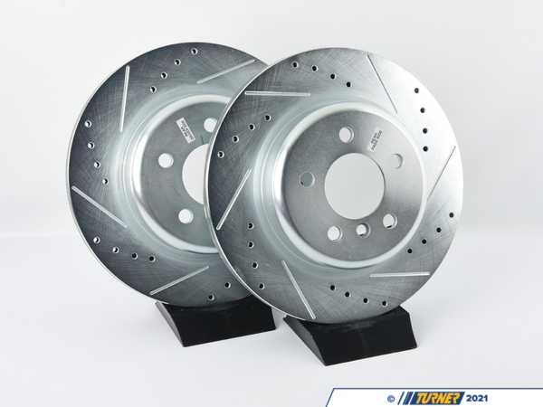 Power Stop F10 - Evolution Tru-Cast Drilled And Slotted Rotor Pair - Rear (330x20) EBR1235XPR