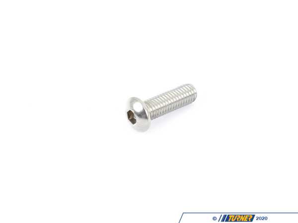 Bremmen Parts Button Head Hex Drive Screw, Passivated 18-8 Stainless Steel, M8 X 1.25 Mm Thread, 25mm Long 92095A286