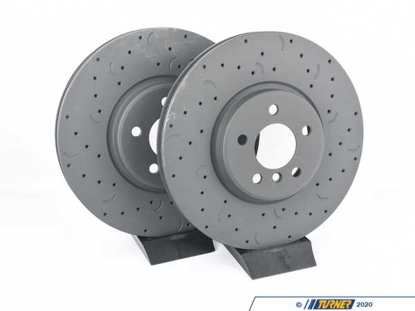 Hawk Hawk Talon Cross Drilled & Slotted Brake Rotor Pair - Front (365x36) - E70/71 F15/16 HTC4581