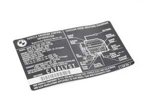 Genuine BMW Label "Exhaust Emission" Mj99 - 71221439254 - E36,E39