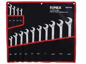 14 Pc. Full Polish SAE Angle Head Wrench Set
