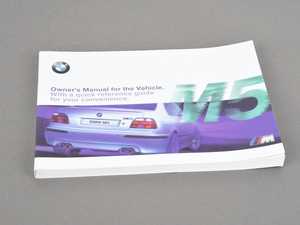 Genuine BMW Owner's Handbook M5 E39 - 01410155429 - E39 M5