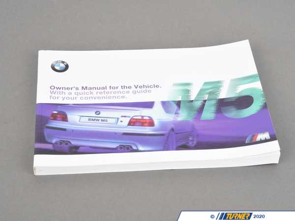 Genuine BMW Genuine BMW Owner's Handbook M5 E39 - 01410155429 - E39 M5 01410155429