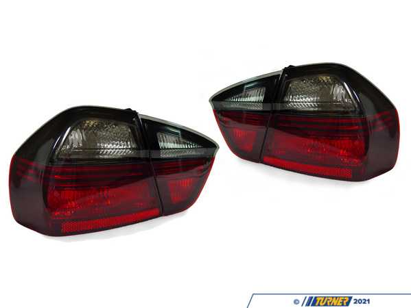 Depo Euro Blackline Tail Lights - Red/Smoke 344-1903F4BS-SR