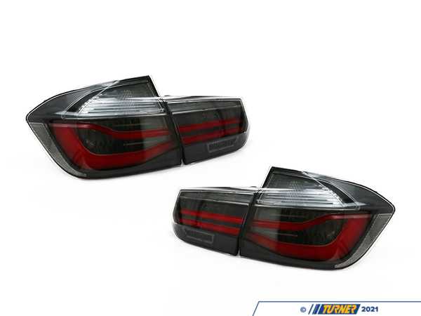 Depo BMW F30 F80 Blackline LED Tail Lights - Red/Smoke 344-1922F-AS2S