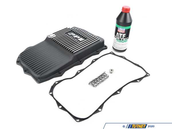 Packaged by Turner Automatic Transmission Service Package w/ PPE Heavy Duty Pan - Brushed Finish - BMW (GA8HP 8-Speed) 24118612901T2KT