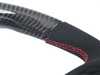 ECS MINI R56 Flat Bottom Carbon Fiber Steering Wheel (Carbon/Alcantara/Red Stitching) NO RED Center Stripe - Gen 2 BM152-R5606-CA-R View 2