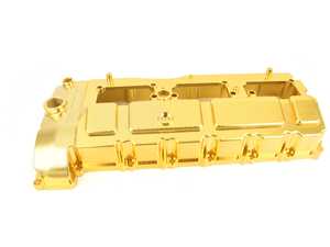 VTT S55 BILLET CNC Valve Cover - Gold W/ Gold Oil Cap 