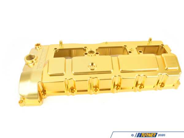 Vargas Turbo Technologies VTT S55 BILLET CNC Valve Cover - Gold W/ Gold Oil Cap  S55BILLETVCGOLD