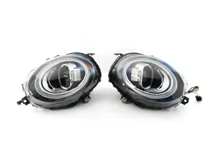 Sequential Projector LED Headlights - Pair - Mutiple Color Ring Light 