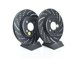R50/R52/R53 Front Brake Rotors EBC Slotted and Dimpled - Pair 10.86" (276x22)