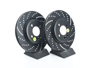 R50/R52/R53 Front Brake Rotors EBC Slotted and Dimpled - Pair 10.86