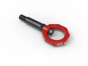AFe CONTROL Front Tow Hook - Red - BMW F22/23 F87 2 Series, F3X F8X 3 Series