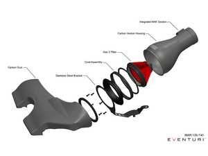Eventuri Carbon Fiber Intake Kit - F44 M235i xDrive, F39 X2 M35i B48 2.0L