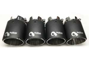 Active Autowerke 90mm Slip on Exhaust Tips - Carbon Fiber - F87 M2