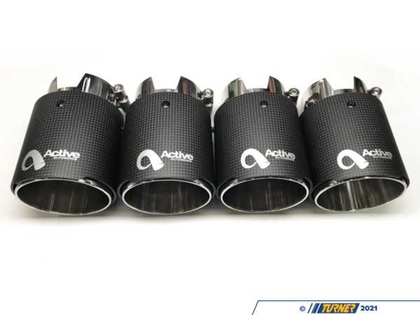 Active Autowerke Active Autowerke 90mm Slip on Exhaust Tips - Carbon Fiber - F87 M2 11-043C