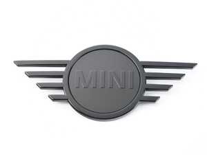 Trunk Emblem Piano Black Matte Center "Black Line" - Newer Design F60