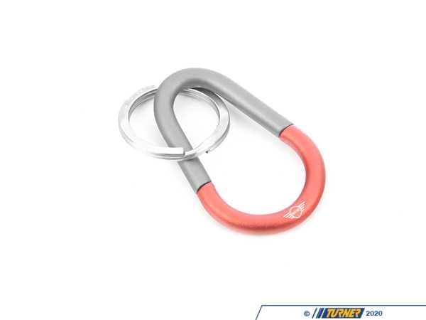 Genuine MINI MINI Keyring Color Block - Gray/Coral 80272460884