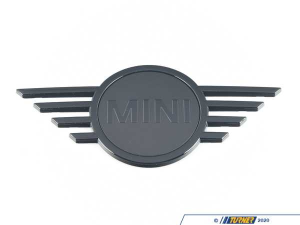 Genuine MINI Trunk Emblem Piano Black Matte Center "Black Line" - Newer Design F60 51149880868