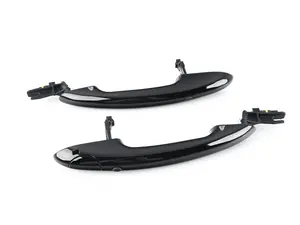 Door Handle Piano Black Front - Set