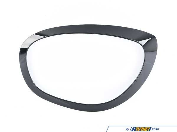 Genuine MINI Headlight Trim Ring Black Line - Left 51138739351