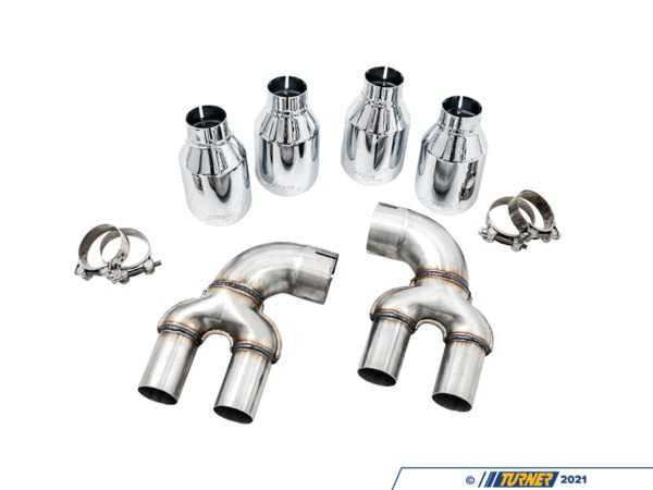 AWE AWE OE to Quad Tip Conversion Kit - Chrome Silver Tips - G20/G22 B58 3810-42018