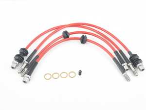 Stainless Steel Braided Brake Line Kit - RED - GP3