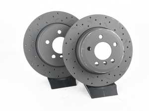 Hawk Talon Cross Drilled & Slotted Brake Rotor Pair - Rear (320x20) - E70 E71