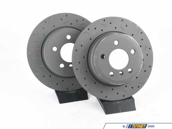Hawk Hawk Talon Cross Drilled & Slotted Brake Rotor Pair - Rear (320x20) - E70 E71 HTC4511