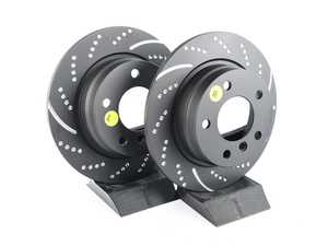 Ultimax Sport Dimpled And Slotted Rear Brake Rotors - Pair (280x10)
