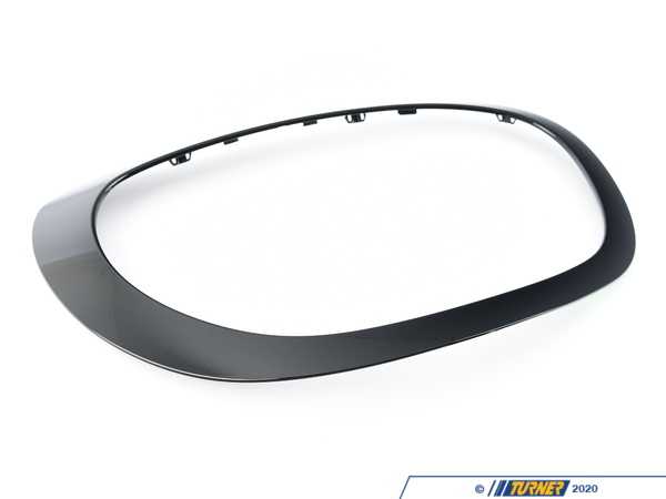 Genuine MINI Headlight Trim Ring Black Line - Right 51138739352