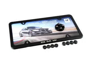 Black Slimline Frame With ///M Valve Stem Caps - 82122456418