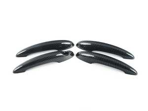 Door Handle Carbon Fiber Design Cover - Set Of Four 