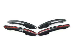 Door Handle Carbon Fiber Design Cover - Set Of Four 