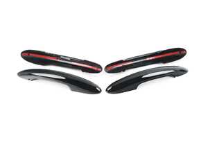 Door Handle Piano Black Cover - Set Of Four Without Key/ With Lights  