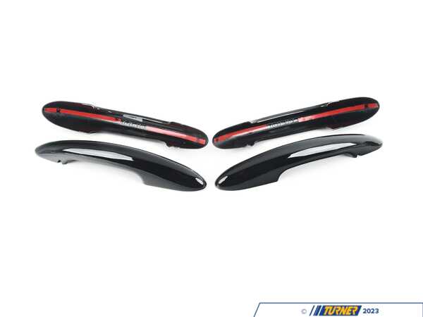 ECS Door Handle Piano Black Cover - Set Of Four Without Key/ With Lights   512174345353