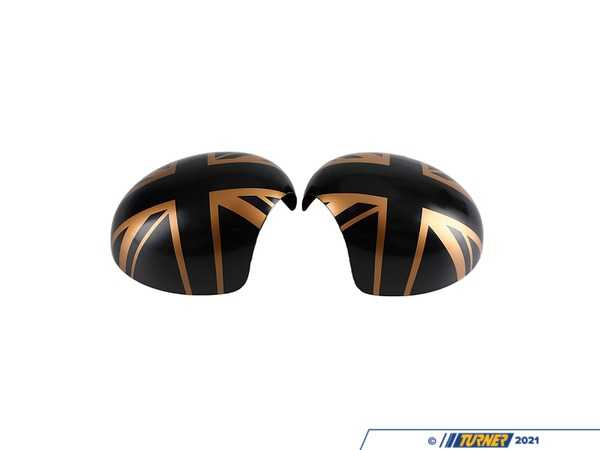 ECS Union Jack Gold Jack Mirror Cap Covers - Set 511621476711