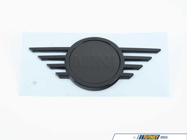 Genuine MINI Trunk Emblem - Newer Design Black line  51149880866