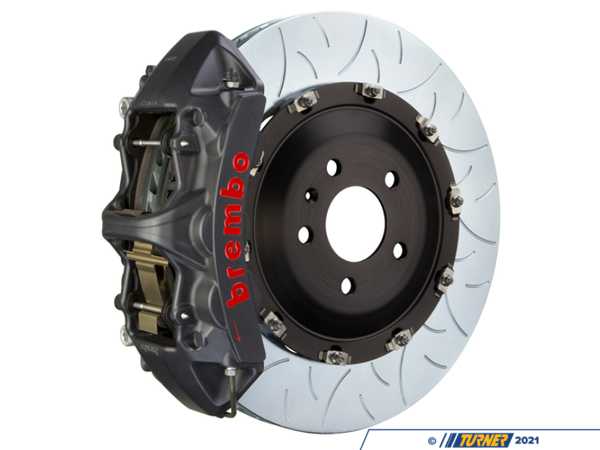 Brembo Brembo GT-S Front Big Brake Kit - 380mm Type 3 Slotted Rotors W/ Black Hard Anodized Calipers - E9X M3 - (NO LONGER AVAILABLE) GT-S-1N-.9003A