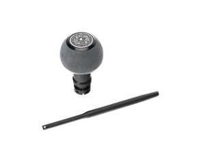 BFI GS2 Automatic Shift Knob - Black w/ Gray Alcantara - E36 Z3 E46 E39 E38 E53 E60 (Automatic Trans)