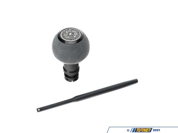 Black Forest Industries BFI GS2 Automatic Shift Knob - Black w/ Gray Alcantara - E36 Z3 E46 E39 E38 E53 E60 (Automatic Trans) GS2-BMA-1SUF