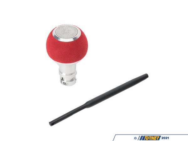 Black Forest Industries BFI GS2 Automatic Shift Knob - Silver w/ Red Alcantara - E36 Z3 E46 E39 E38 E53 E60 (Automatic Trans) GS2-BMA-1RU