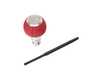 Black Forest Industries BFI GS2 Automatic Shift Knob - Silver w/ Rosso Centaurus (Red) Perforated Leather - E36 Z3 E46 E39 E38 E53 E60 (Automatic Trans) GS2-BMA-1RC View 1