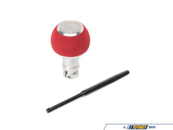 Black Forest Industries BFI GS2 Automatic Shift Knob - Silver w/ Red Alcantara - E82/88 E9X E85/89 Z4 (Automatic Trans) GS2-BMA-2RU