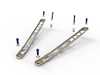 AFE aFe CONTROL Front Suspension Brace Set - Raw Stainless Steel Finish - Toyota A90/91 Supra 2.0/3.0L 450-721003-A View 3